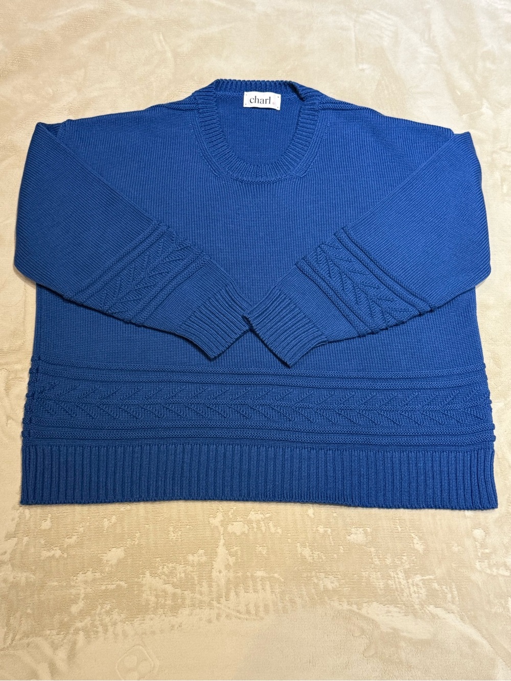 Charl Knitwear West Jumper in Blue - Picture 5 of 11